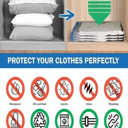 pratyang 5Pack Vacuum Compression Storage Bags With Pump,Space Saver Sealer Bag P762 Travel Storage Vacuum Bags-picture-21