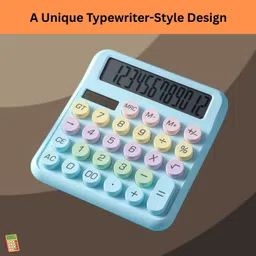 clairbell Desktop Cute Calculator, 12-Digit Large Display With Aesthetic Candy ColorI283 Desktop Cute Calculator, 12-Digit Large Display With Aesthetic Candy ColorQ283 Basic Calculator-picture-19