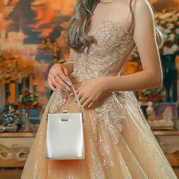 exotic Party Cream Clutch image 3