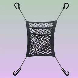 vaynmed 3-Layer Car Mesh Organizer, Seat Back Net Bag, Automotive Seat Back Organizers, Car Multi Pocket image 1