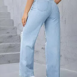 aa-ha! Women Regular Mid Rise Light Blue Jeans image 2