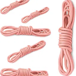 Vinylzone Premium Tear-Resistant 6 Pair Baby Pink Sneakers Shoe Laces for Hiking Shoes Shoe Lace-picture-21