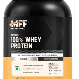 myfitfuel Advance MFF 100% Whey Protein 1 Kg, Mango Alphonso Whey Protein image 1