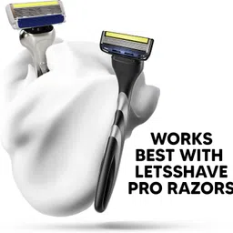 letsshave Shave Foam Sensitive Skin Protection with Coconut Oil and Menthol, | Rust-Proof Aluminium Bottle - 200 gm Each, Pack of 2 image 5