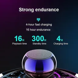 SANNO WORLD Best Quality Mini Boom Wireless Portable Home Audio Bluetooth with Type-C Cable 5 W Bluetooth Party Speaker image 3