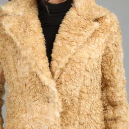 honnete 100 % Polyester Self Design Coat For Women image 5