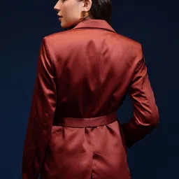 tokyo talkies Women Solid Double Breasted Casual Blazer image 2