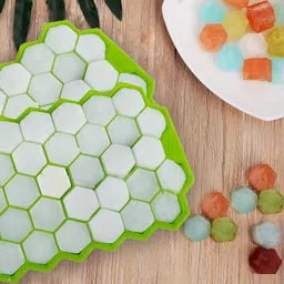 rhhg e com Silicone Honeycomb Ice Cube Tray for Freezer 37 Cavity Ice Cube Flexible Tray! Multicolor Silicone Ice Cube Tray image 4