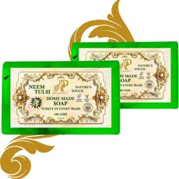 pihaaru Pack of 2 ,Neem Tulsi Healing Soap – Herbal Solution for Skin Issues (200g)' image 1