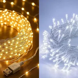 nkxik 40 LEDs 12 m Multicolor Steady String Rice Lights image 1