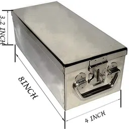 ginoset Locker Boxes Jewellery Boxes Cash Peti. Size - 8 Inch, with Laser Printed Design Safe Locker image 5