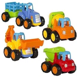 razz bazz Construction Toy Play Set|Excavator, Dumper, Cement Mixer & Tractor Trolly-275-picture-36