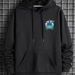 houseofcommon Men Full Sleeve Graphic Print Hooded Sweatshirt image 2