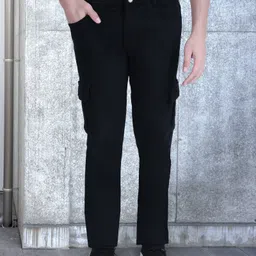 estella Men Regular Mid Rise Dark Blue, Black Jeans-picture-24
