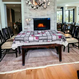 kashhtu Polyester 6 Seater Floral Table Cover image 3