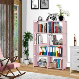 thos 10 Layer Simple Bookshelf/Multipurpose Rack/Children Bookcases/File Rack for Office/Storage Organizer/Cabinet Shelves for Bedroom Office Living Room Metal Open Book Shelf-picture-12