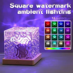 radhe 3D Ocean Wave Projector Lamp, 3D Water Wave Effect Romantic Night Lamp image 3