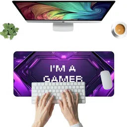 Sigma One I'm A Gamer Printed Keyboard Mouse Pad Mat - Anti-Slip & Waterproof Non Slip Base Mousepad image 5