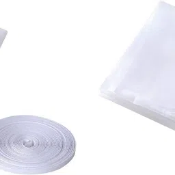 prionsa Window Net Mesh Screen for Protection From Mosquito, Insect, Bug, Fly etc. with with hook and look tape(White Colour) Pack of 2 Insect Net-picture-22