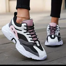 Fabbmate Casual Sports shoes White Sneakers for Women Girls White Shoes Sneakers For Women image 2