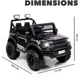smallboytoys POGO BLK (1-8Yrs) Battery ride on kids car Jeep Battery Operated Ride On image 4