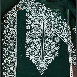 tnt Unstitched Chanderi Salwar Suit Material Embroidered image 2