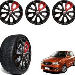 FuryBlk_redpatch_13In_Alto_K10 Wheel Cover For Maruti Alto K10 LX Optional-image-2