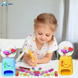 funblast Machine Eraser Set – 15 Pcs Fruit Shaped Eraser Dispenser Toy Eraser image 5