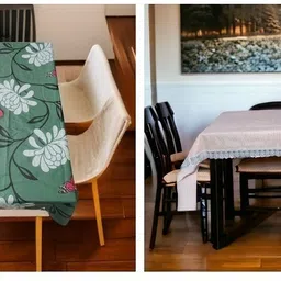 kashhtu Polyester 6 Seater Floral Table Cover-picture-14