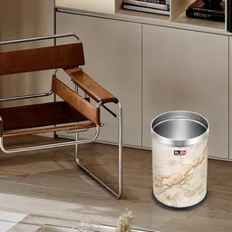 mr.bin Perforated Stainless Steel Trash Can | 8" x 12" Garbage Bin | SS 202 | 5 Liter Stainless Steel Dustbin image 4