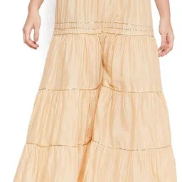 houseofcommon Women Relaxed Beige Cotton Blend Trousers-picture-33