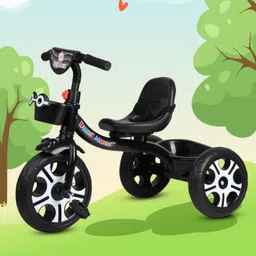 duggi muggi Stylish Tricycle with Storage Basket ,Safety Belt,Stylish Wheel Babys BLACK Trike for Boys and Girls Age Group 2 to 5 Years Tricycle Tricycle-picture-24