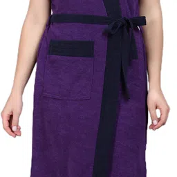 pugnaa PURPLE NAVY Free Size Bath Robe-picture-26