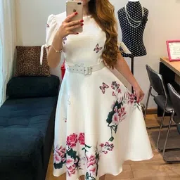 foxdx Women A-line Multicolor Midi/Calf Length Dress-picture-21