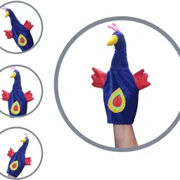 ritu shubhman's creation Peacock Hand Puppet | National Bird of India | Hand Puppets for Kids | Storytelling Hand Puppets | Bird Hand Puppets with Wings | Educational Toy |Puppet Toy | Animal & Bird Hand Puppet Hand Puppets image 2