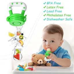 manogyam 2-in-1 Baby Fruit Feeder and Teething Toy,Ultra-Soft Silicone for Babies Feeder image 5