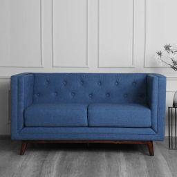 casacraft from pepperfry Fermin Fabric 2 Seater Sofa In Blue Colour-picture-37