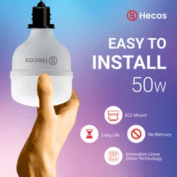 hecos 50 W Basic Round B22 LED Bulb image 3
