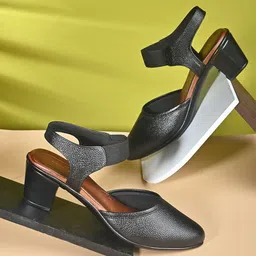 pelle albero Textured Leather Block Heel Mules-picture-36
