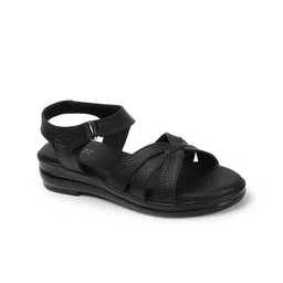 TRASE Textured Open Toe Flats image 2