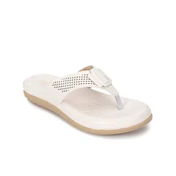 Truffle Collection Textured Open Toe Flats image 3