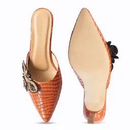UrbanSway Printed Block Mules with Bows image 2