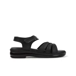 TRASE Textured Open Toe Flats image 4