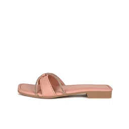 Shoestail Open Toe Flats image 3