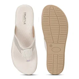 Truffle Collection Textured Open Toe Flats image 4