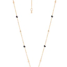 MINUTIAE Brass Rose Gold-Plated Beads-Beaded Pendant Necklace With Chain image 3