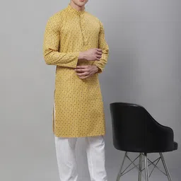 SOJANYA Ethnic Motifs Printed Straight Kurta With Churidar image 1