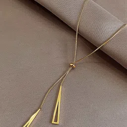 Jewels Galaxy Gold-Plated Geometric Pendant With Chain image 1