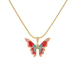 Goho Gold-Plated Butterfly Pendant with Chain-image-4