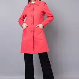 CHKOKKO Single-Breasted Spread Collar Regular Fit Overcoat-picture-17